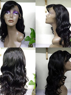Front lace Brazilian wig with natural hairline - Virgin hair grade 9A in 14 inches