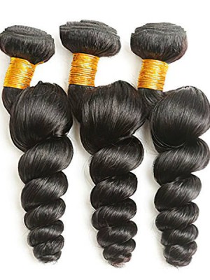 Loose curls Brazilian - Virgin Human Hair grade 9A, 3 bundles 12',14'16' with a 10' closure