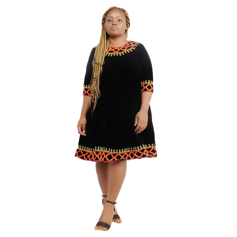 Flared Kabba African Atoghu Dress - Imms Fashion